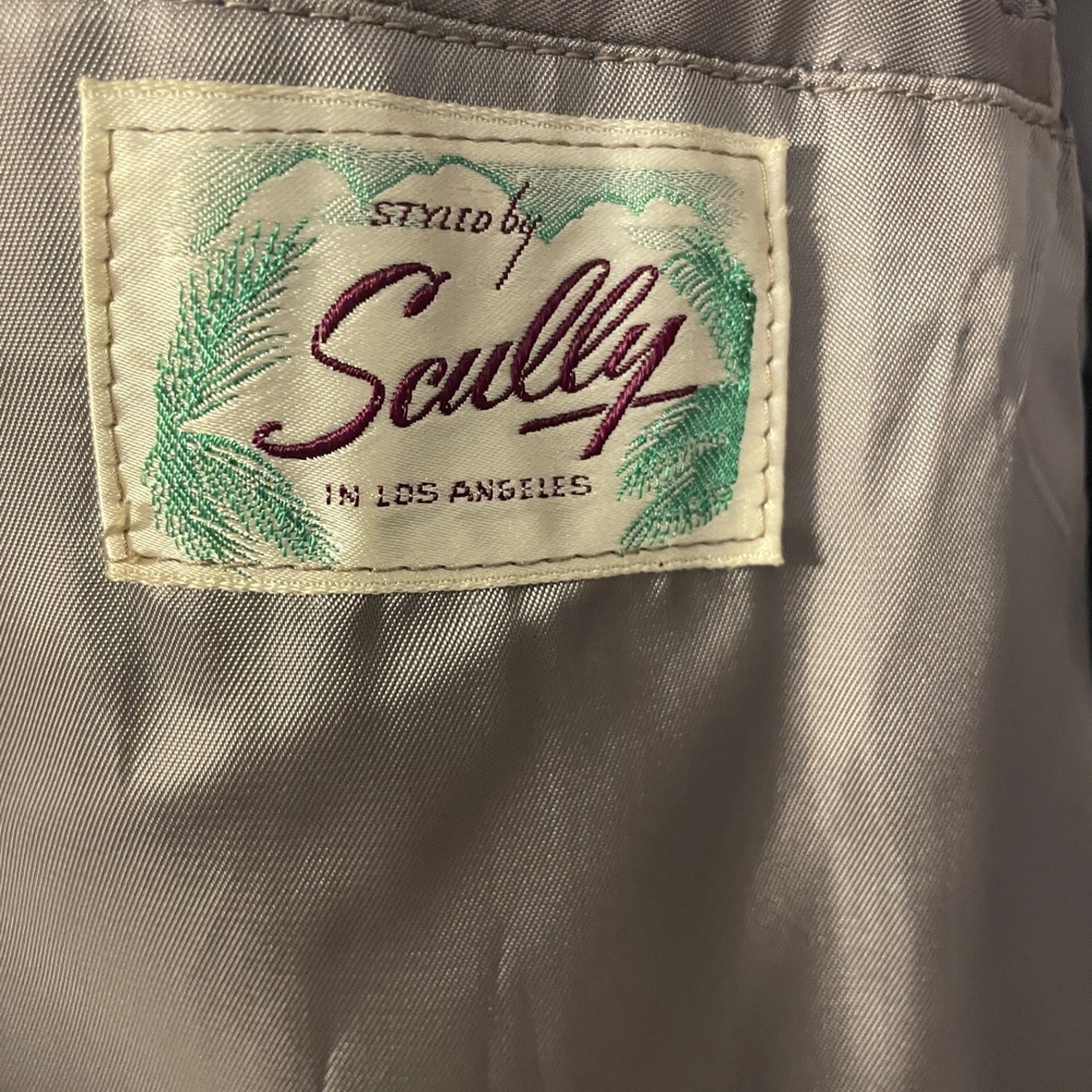 Vtg Scully Suede Western Blazer Jacket Gray Men's 42 90s‎